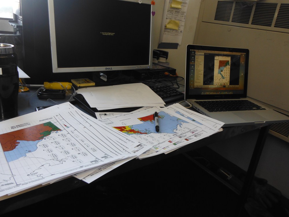 The 2012 ice charts will be compiled into a book, for study aboard.