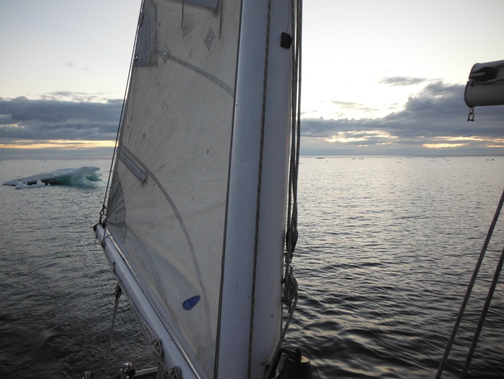 The sea was glittered with floating SUV sized chunks.