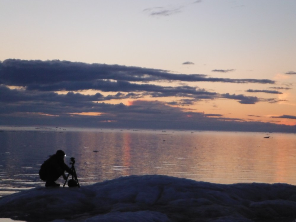 Will sets up his video equipment for some documentary footage.