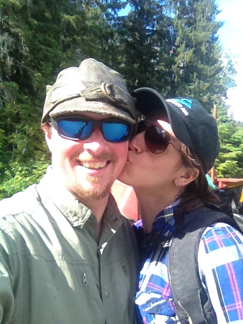 Samantha and Jesse.  Exploring the wilderness of Southeast Alaska