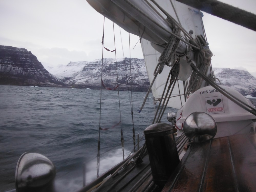 Nearly touching the West Coast of Greenland and the completion of our 2013-2014 Northwest Passage transit.