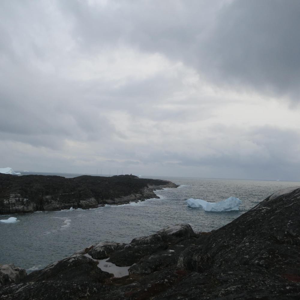 Some ice near the harbor.