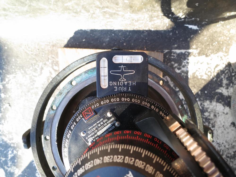 Note the heading in True Degrees