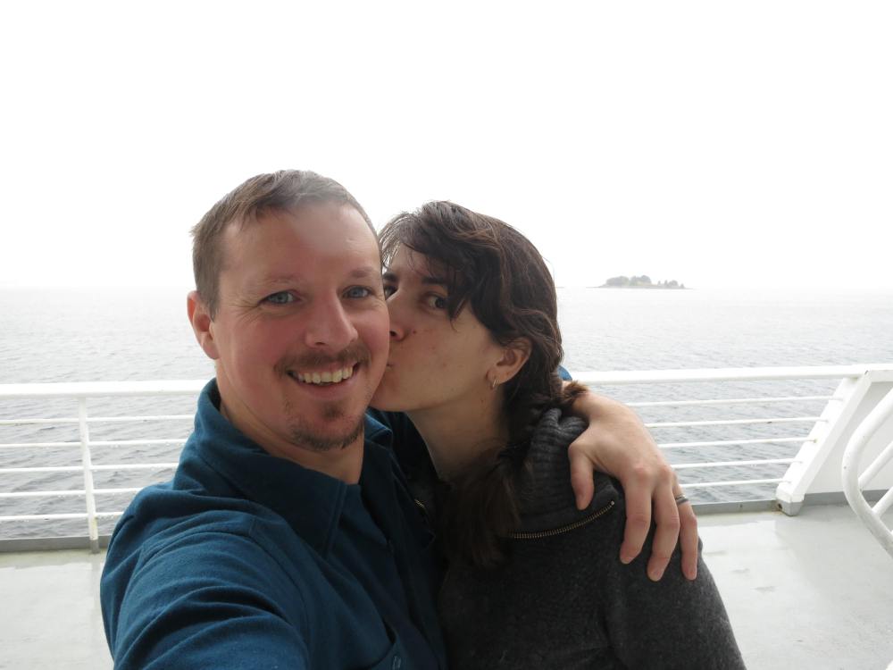 On the Ferry near Ketchikan, where my sailing all began.  We have come full circle!